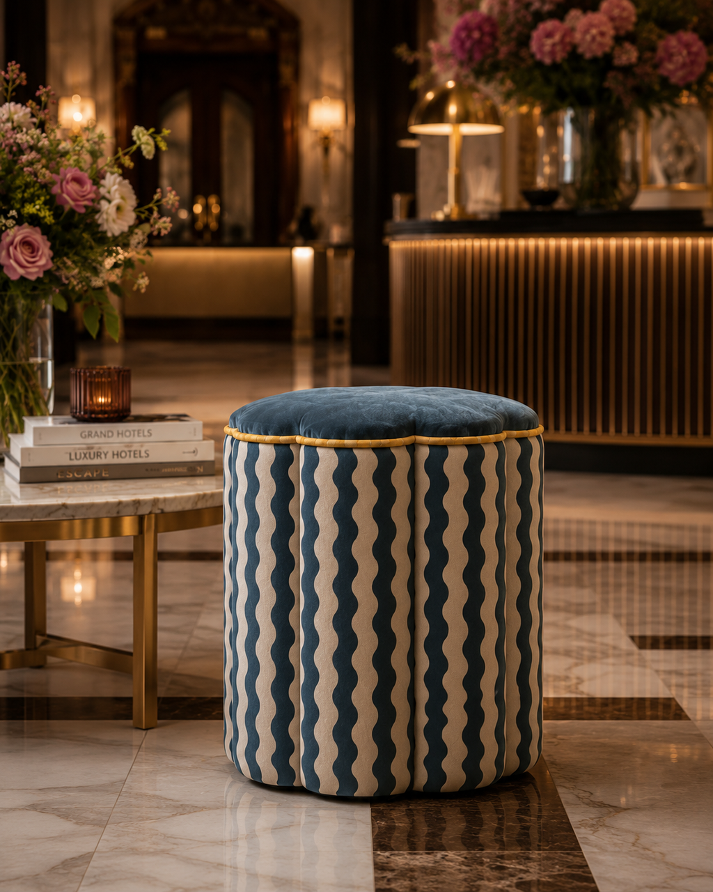 THE FLORANCE PETAL SIDE STOOL