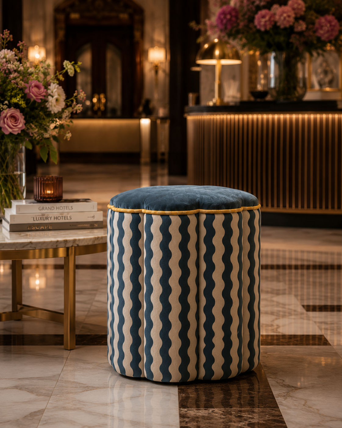 THE FLORANCE PETAL SIDE STOOL