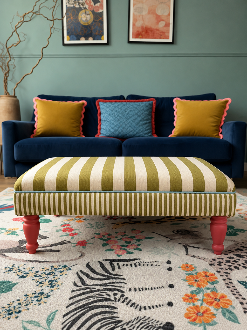 BEATRICE LARGE OTTOMAN FOOTSTOOL