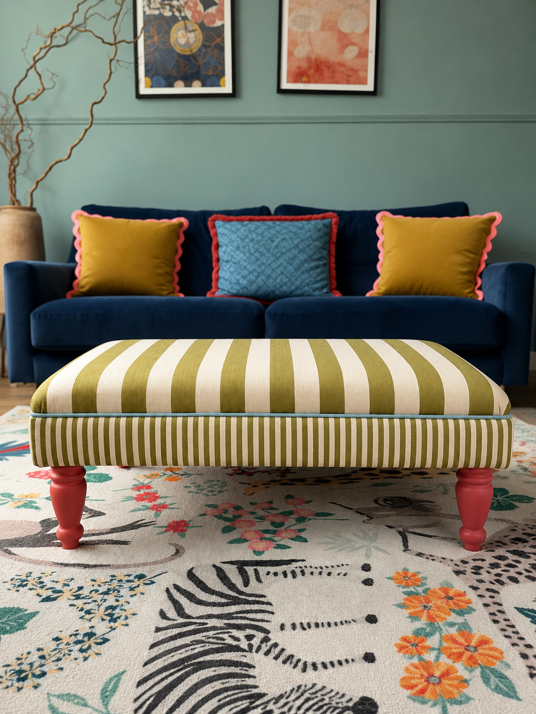 BEATRICE LARGE OTTOMAN FOOTSTOOL